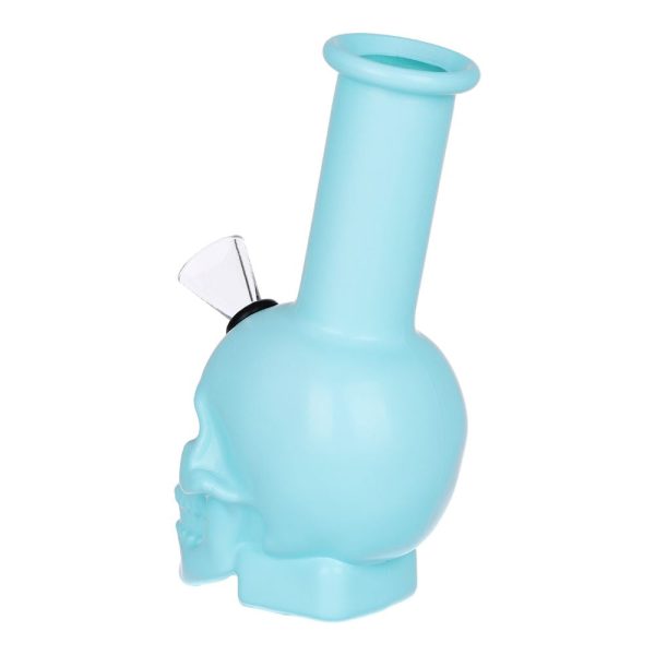 SeshGear Pastel Skull Glass Water Pipe - 6" / Colors Vary - Image 3