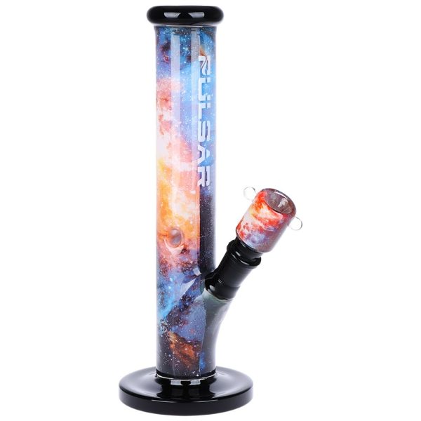 Pulsar Inside Print Straight Tube Glass Water Pipe | 11.25" - Image 8