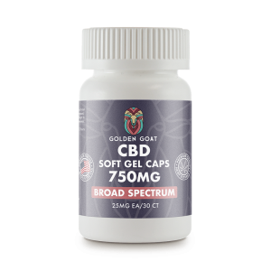 CBD Gel Capsules – Broad Spectrum – 750MG – 30ct