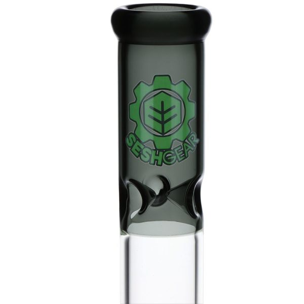 SeshGear Triple Honeycomb Perc Straight Tube Water Pipe - 15" / 14mm F / Colors Vary - Image 4