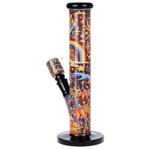 Pulsar Inside Print Straight Tube Glass Water Pipe | 11.25" - Image 18