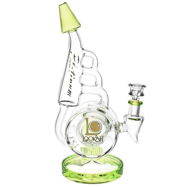 Lookah Glass Horn Recycler Water Pipe | 10.5" | 14mm F - Image 3