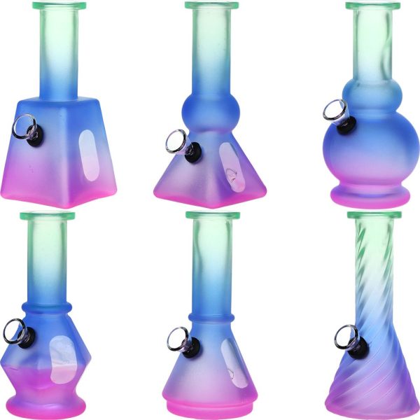 SeshGear Glass Mini Water Pipe | 6" | Grommet | Assorted Styles | 6ct Display - Image 7