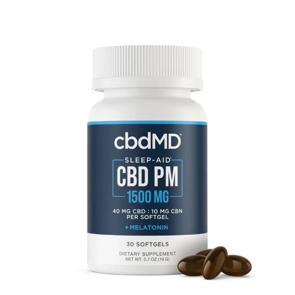 cbdMD CBD Sleep Softgels - 1500MG (Broad or Full Spectrum) - Image 4