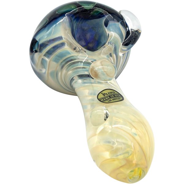 LA Pipes "The Hive" Honeycomb Color Changing Glass Pipe - Image 4