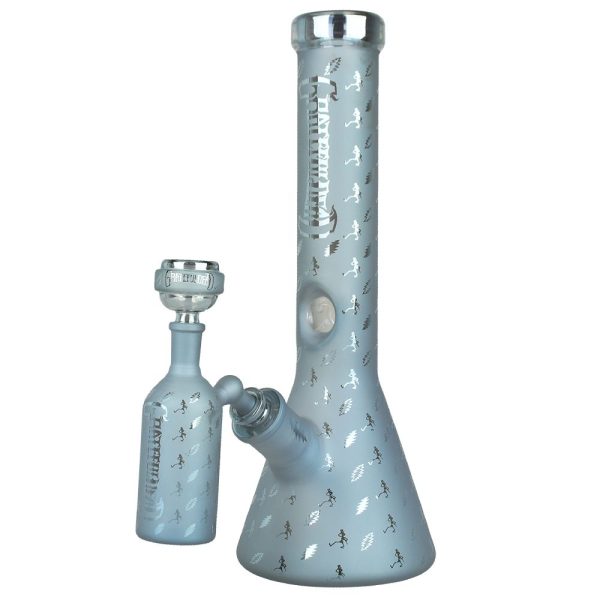 Grateful Dead x Pulsar Bolts And Skellies Glass Beaker Water Pipe Set | 13.75" | 14mm F - Image 3
