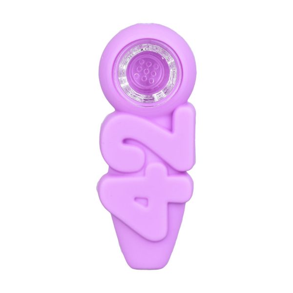 420 Silicone Hand Pipe | 4" | Assorted Colors | 5pc Set - Image 4