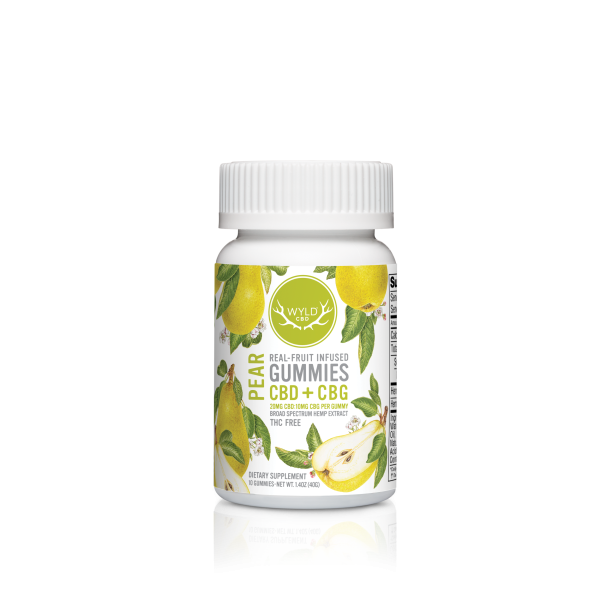 WYLD Real Fruit CBD + CBG Gummies Pear - (60MG - 1200MG) - Image 2