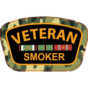Veteran Smoker Sticker - 4" x 2.5"