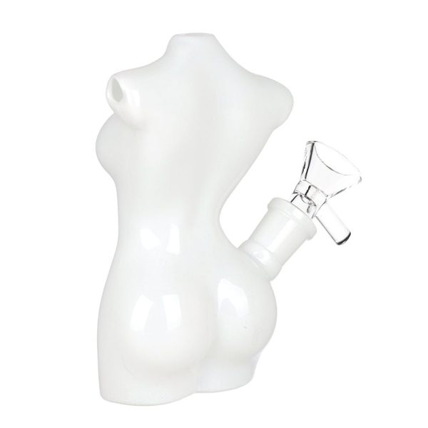 Lady Mannequin Mini Glass Water Pipe - 5" / 14mm F / Colors Vary - Image 3