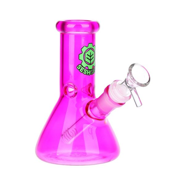 SeshGear Shorty Beaker Color Glass Water Pipe | 5.75" | 14mm F - Image 10