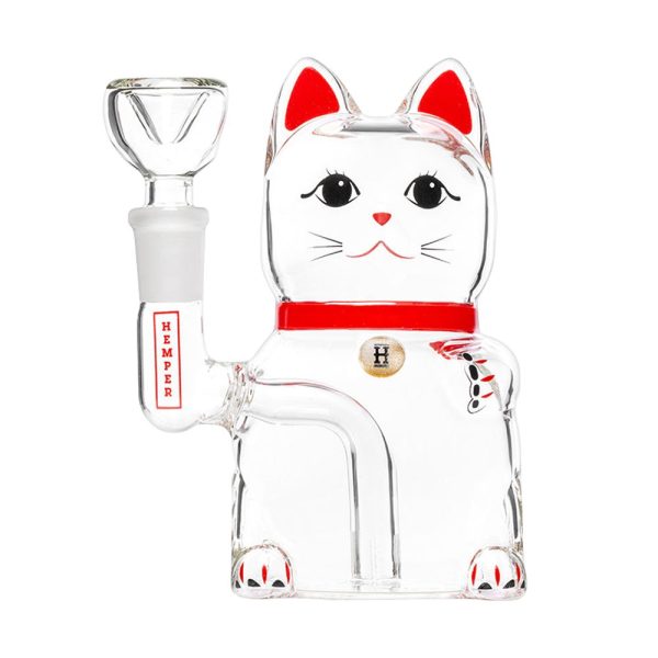 Hemper Lucky Money Cat Glass Water Pipe | 14mm F - Image 2