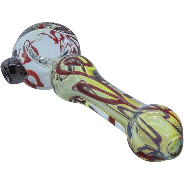 LA Pipes "Painted Warrior Spoon" Glass Pipe - Image 8