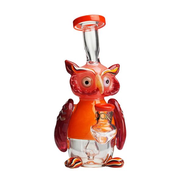 Lookah Glass 9" Mini Nerdy Owl Water Pipe - Image 9