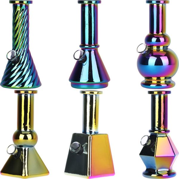 SeshGear Glass Mini Water Pipe | 6" | Grommet | Assorted Styles | 6ct Display - Image 5