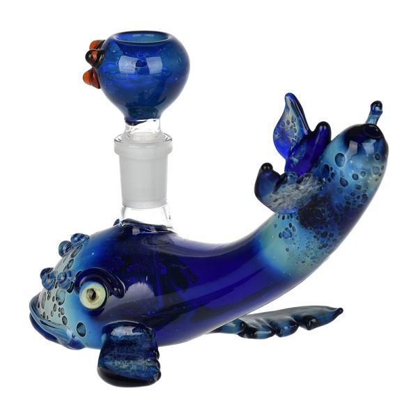 Whale of the Depths Glass Water Pipe - 6.75" / 14mm F - Image 2