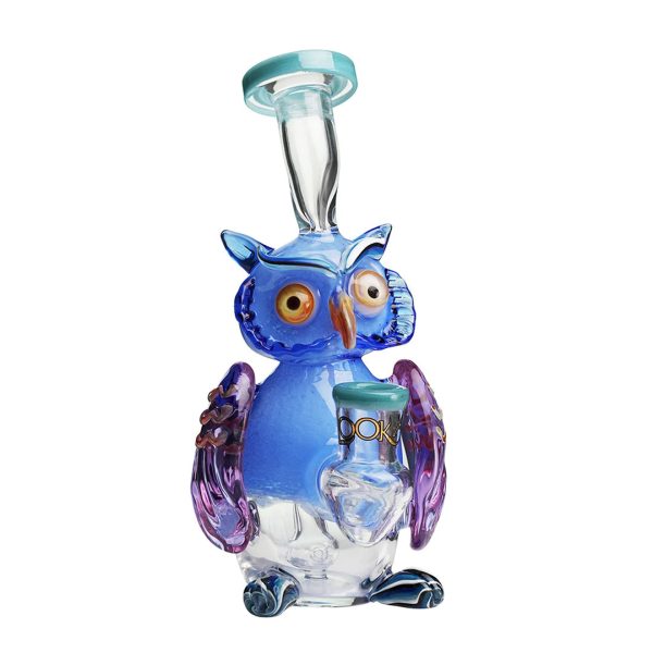 Lookah Glass 9" Mini Nerdy Owl Water Pipe - Image 12