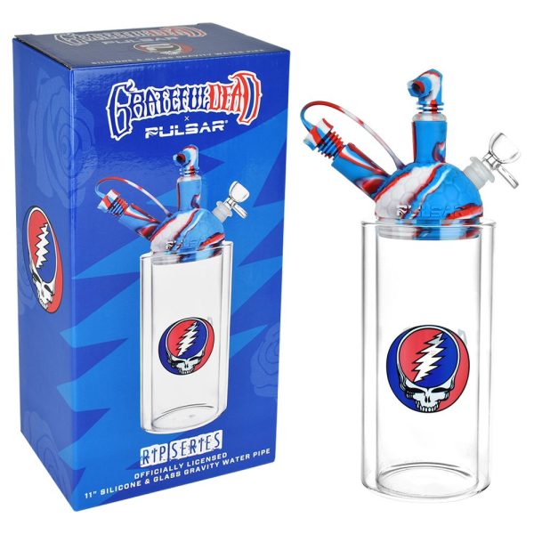 Grateful Dead x Pulsar Silicone & Glass Gravity Water Pipe - 11" - Image 4
