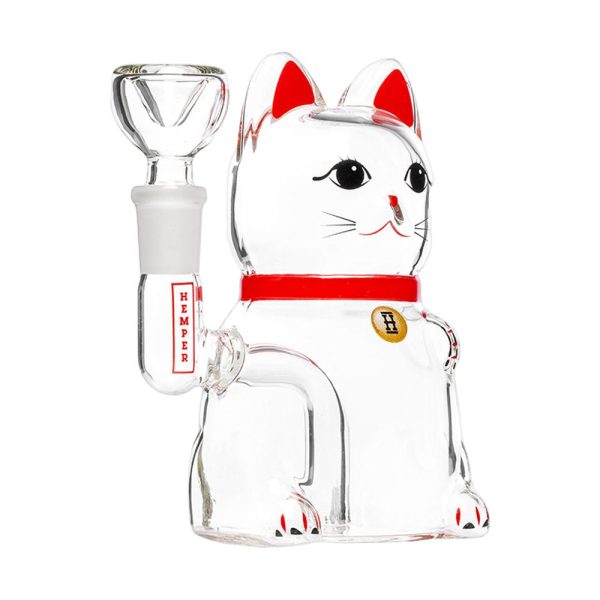 Hemper Lucky Money Cat Glass Water Pipe | 14mm F - Image 3