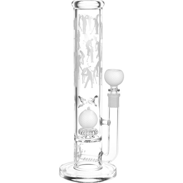 Pulsar Hit The Links Straight Tube Glass Water Pipe - 12" - Image 2
