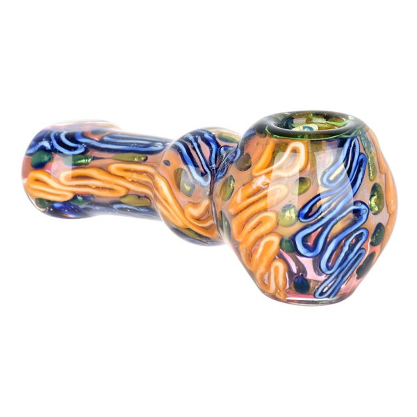 Lustrous Fumed Glass Spoon Pipe - 4.25" / Colors Vary - Image 2
