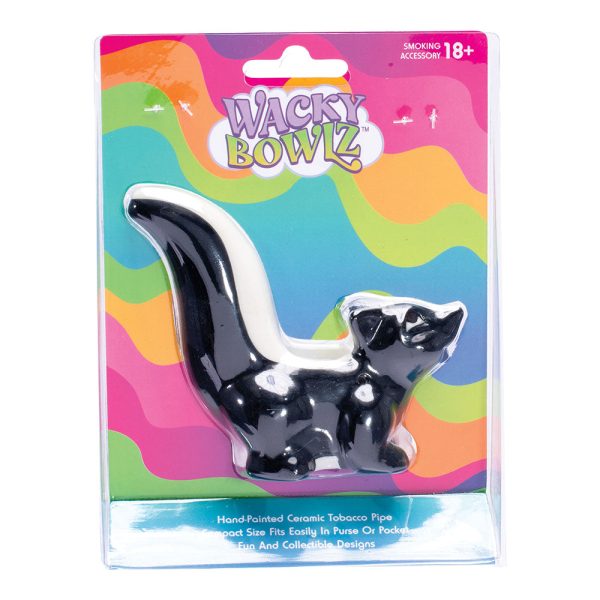 Wacky Bowlz Skunk Ceramic Hand Pipe - 4.5" - Image 4