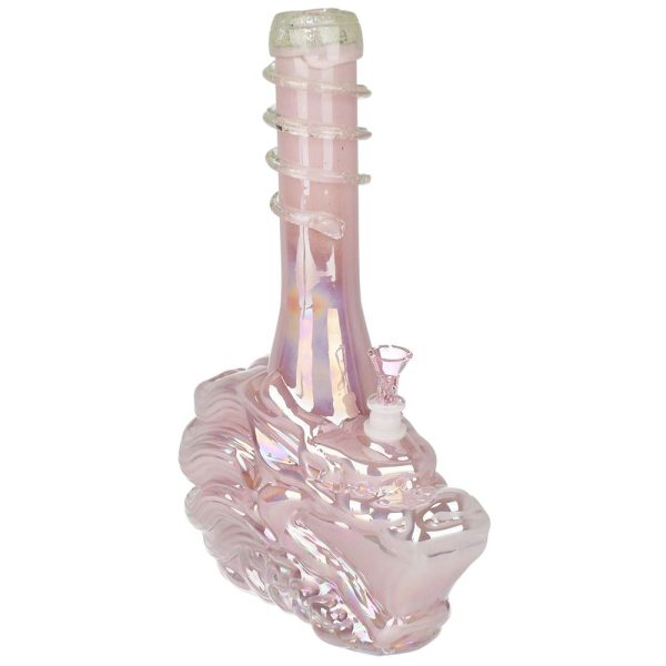 Iridescent Dragon Soft Glass Water Pipe - 14" / 14mm F - Image 3