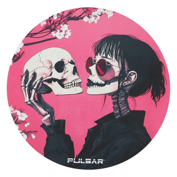 Pulsar DabPadz Fabric Top Dab Mat - Sakura Skulls / 8" - Image 2