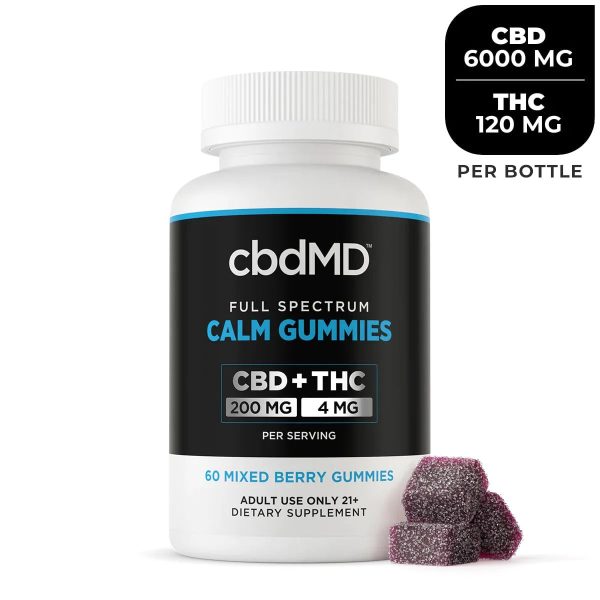 cbdMD Full Spectrum CBD Calming Gummies Mixed Berry - 6000MG, 60ct - Image 2