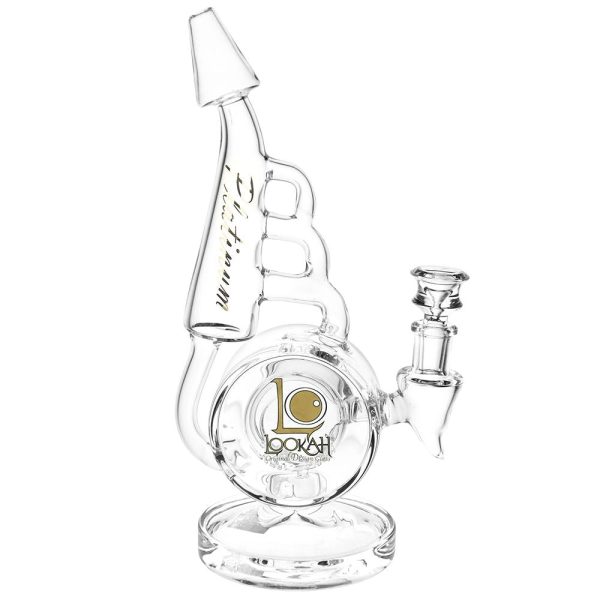 Lookah Glass Horn Recycler Water Pipe | 10.5" | 14mm F - Image 2
