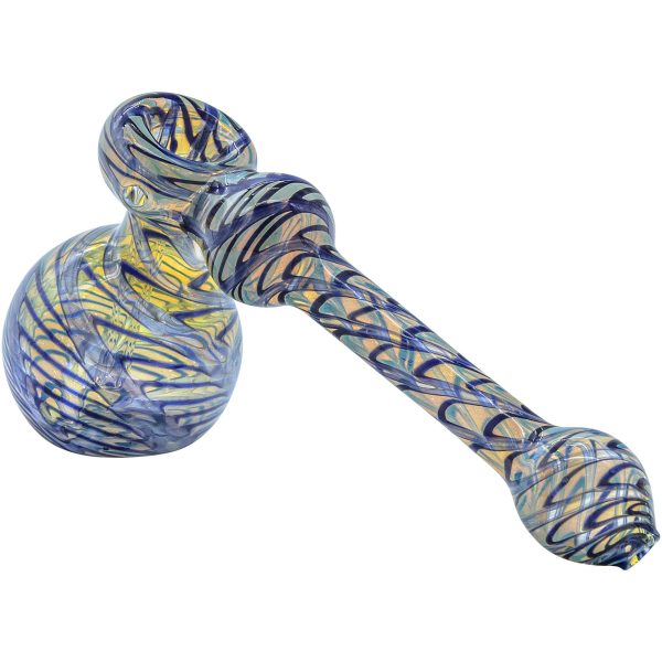 LA Pipes Full Rake Fumed Hammer Bubbler Pipe 6" - Image 8
