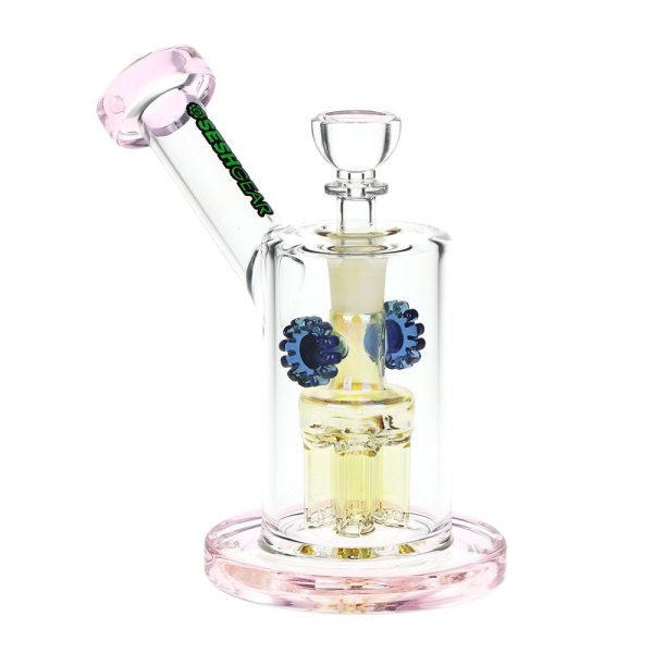 SeshGear Steampunk Gears Fumed Perc Glass Water Pipe | 6.5" | 14mm F - Image 16