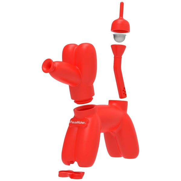 PieceMaker K9 Balloon Dog Silicone Water Pipe - 7.5" - Image 3