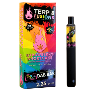 2.25-Gram Strawberry Shortcake THCA + D8 Live Resin Disposable Dab Bar