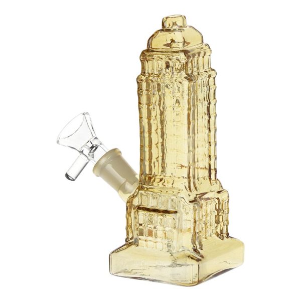 Empire State of Mind Glass Water Pipe - 6" / 14mm F / Colors Vary - Image 3