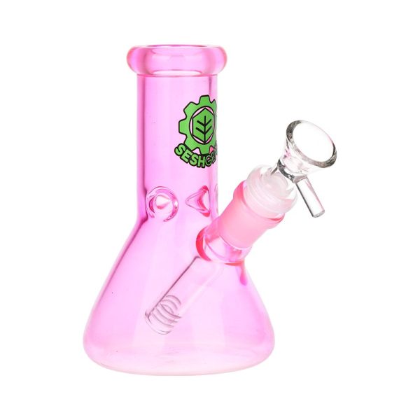 SeshGear Shorty Beaker Color Glass Water Pipe | 5.75" | 14mm F - Image 6
