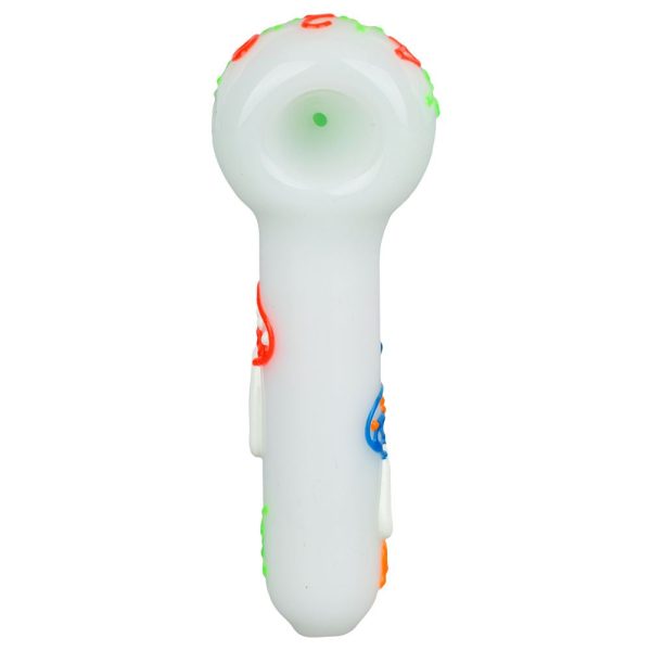 420 Painted Glow In The Dark Glass Hand Pipe - 5" / 6ct - Image 2