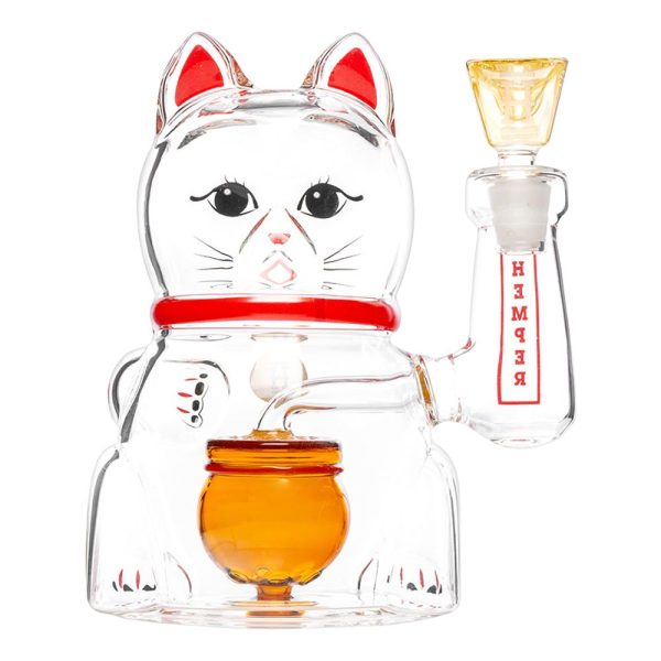 Hemper Lucky Money Cat Glass Water Pipe | 14mm F - Image 5