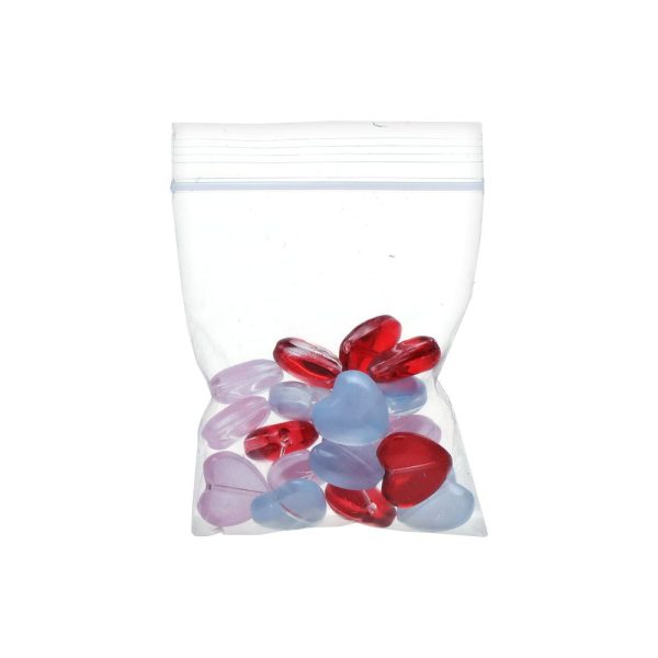 Pulsar Glycerin Hearts Glass Water Pipe with Gem Hearts - 13.75" / 14mm F - Image 4