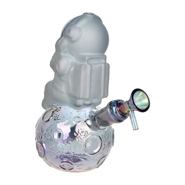 Space Man On The Moon Glass Water Pipe - 6.75" / 14mm F - Image 3