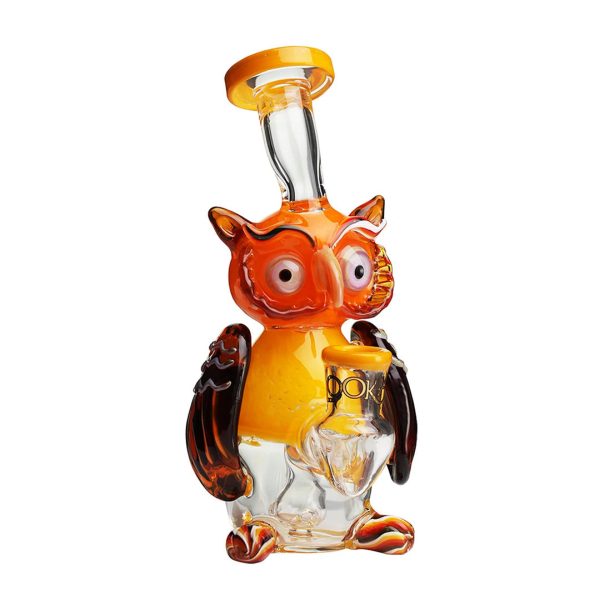 Lookah Glass 9" Mini Nerdy Owl Water Pipe - Image 19