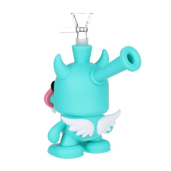 Vampire Cow Silicone Bubbler - 6" / Colors Vary - Image 2