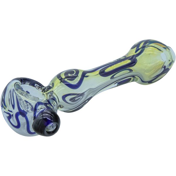 LA Pipes "Painted Warrior Spoon" Glass Pipe - Image 5