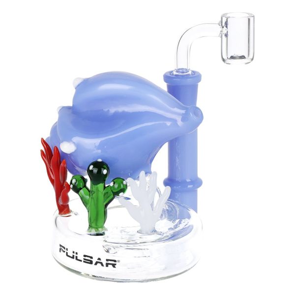Pulsar Conch Reef Mini Glass Dab Rig - 4" / 14mm F / Colors Vary - Image 5