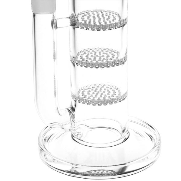 SeshGear Triple Honeycomb Perc Straight Tube Water Pipe - 15" / 14mm F / Colors Vary - Image 5