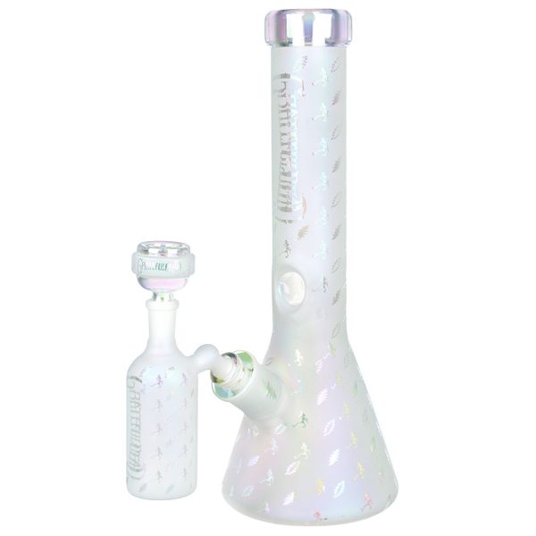 Grateful Dead x Pulsar Bolts And Skellies Glass Beaker Water Pipe Set | 13.75" | 14mm F - Image 9