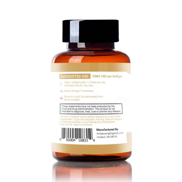 Full Spectrum CBD Softgels – Capsules 25mg 60 Count - Wholesale - Image 3