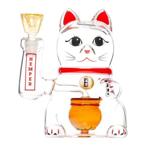 Hemper Lucky Money Cat Glass Water Pipe | 14mm F - Image 4