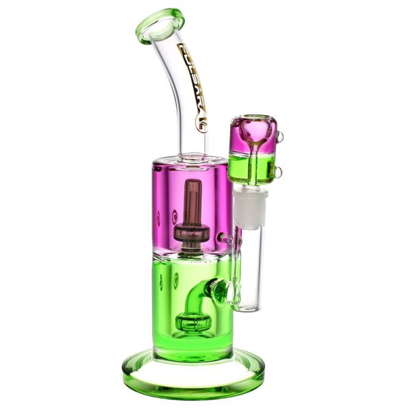 Pulsar Bicolor Glycerin Chugger Water Pipe | 9.75" | 14mm F - Image 3