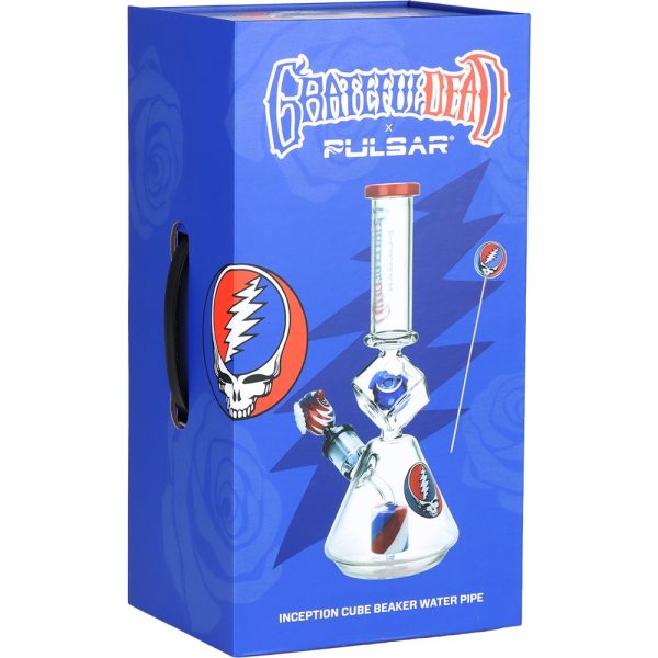 Grateful Dead x Pulsar Inception Cube Beaker Glass Water Pipe - 12.75" / 14mm F - Image 4